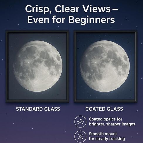 Barska Starwatcher Astronomical Refractor Telescope 300x Magnification for Beginners & Kids with Barlow Lens, 2 Interchangeable Eyepieces, Finder Scope, Table Top Tripod in Kuwait