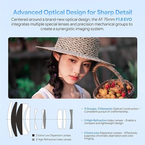 VILTROX 75mm F1.8 EVO X Mount Lens, AF 75mm f/1.8 APS-C Lens for Fujifilm X Mirrorless Cameras, Portrait Telephoto Prime Autofocus Lens for X-A7 X-E3 X-E4 X-E5 X-H1 X-M1 X-Pro2 X-Pro3 X-S10 X-T2 X-T3 in Kuwait