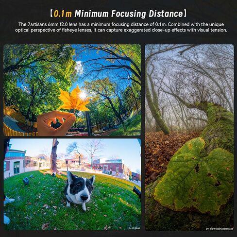 7artisans 6mm F2.0 Fisheye APS-C Lens,220° Diagonal Ultra-Wide Angle Prime Lens for Action Sports Vlogging Architecture Interior Creative Photography (for Fuji X Mount) in Kuwait