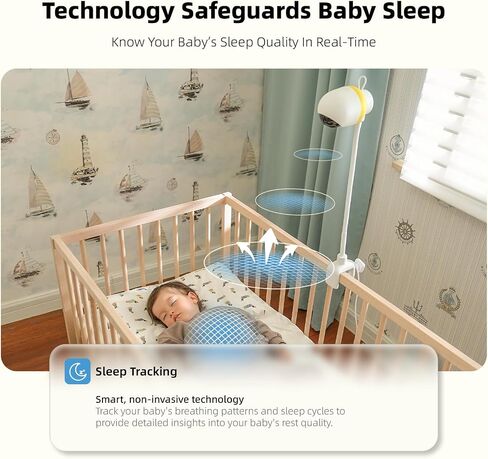 Ellie Pro Baby Monitor with Camera and Audio,5'' IPS 2K UHD Resolution,6000mAh Battery, Remote Pan-Tilt-5X Zoom, 2-Way Talk,No WiFi, Night Vision, Virtual Fence 24hr Play Back and 1000ft Range in Kuwait