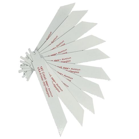 Benchmark Abrasives 6 Inch Bi-Metal Cobalt Reciprocating Saw Blades Set Blades for Pruning Cutting Wood, Drywall, Plastic Rubber PVC Metal Cutting Tool (10 Pack), (14 TPI) in Kuwait