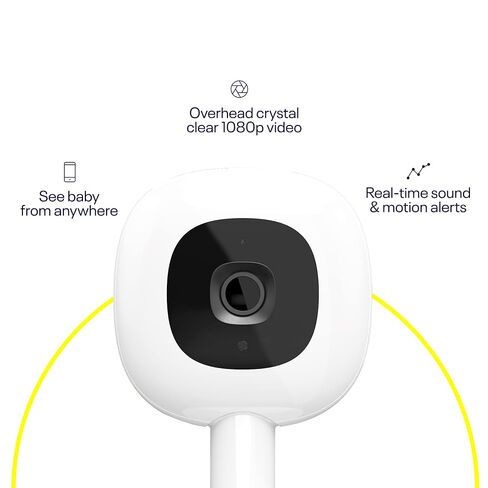 Nanit Pro Smart Baby Monitor & Flex Stand - 1080p Secure Wi-Fi Video Camera, Sensor-Free Sleep & Breathing Motion Tracker, 2-Way Audio, Sound & Motion Alerts, Night Vision, and Breathing Band - Blue in Kuwait