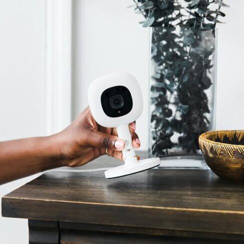 Nanit Pro Smart Baby Monitor & Flex Stand - 1080p Secure Wi-Fi Video Camera, Sensor-Free Sleep & Breathing Motion Tracker, 2-Way Audio, Sound & Motion Alerts, Night Vision, and Breathing Band - Blue in Kuwait