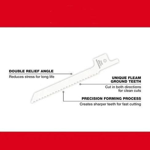 for Milwaukee Tool 48-00-5163 (5 Pk) | for Milwaukee Tool 48-00-5163 3-5/8" Super Sawzall Blade (5 Pk) in Kuwait