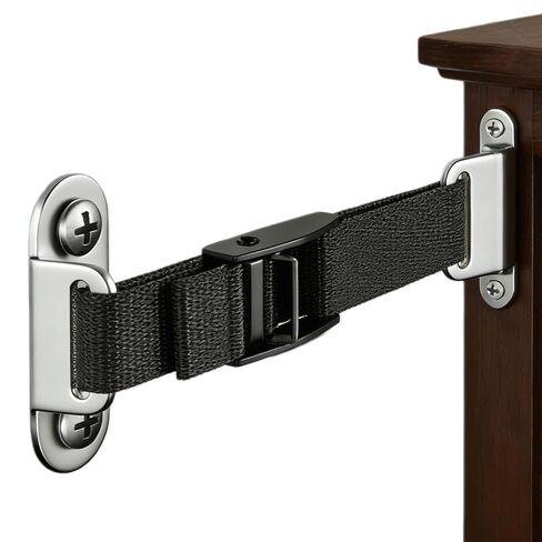 Furniture Anchors (2 Sets) for Baby Proofing,Anti Tip Furniture Anchors,Furniture Wall Anchor,Adjustable Furniture Straps,Wall Anchors for Furniture Securing for Baby&Pet Safety in Kuwait