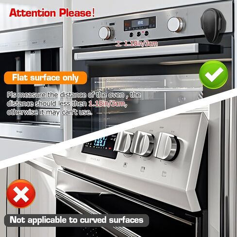 Oven Lock Child Safety (2 Pack),Oven Door Lock,Oven Front Lock, Baby Proofing, Baby and Child Proof Locks for Drawer Oven Stove Door, Upgrade Heat-Resistant Material, Easy to Install - Black in Kuwait