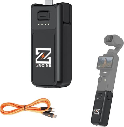 EACHSHOT Osmo Pocket 3/4 Battery Handle, ZGCINE PK-H01S 12.32Wh 3200mAH 3.85V Mini Pocket3/4 Battery Handle Replaced,Fast Charging,Reserved 1/4"Thread,Charge and Stop Anytime in Kuwait