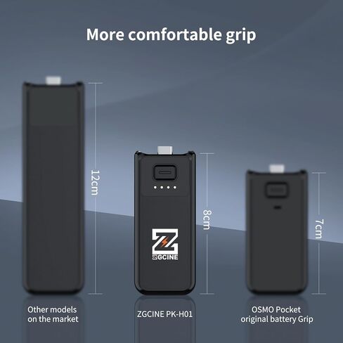 EACHSHOT Osmo Pocket 3/4 Battery Handle, ZGCINE PK-H01S 12.32Wh 3200mAH 3.85V Mini Pocket3/4 Battery Handle Replaced,Fast Charging,Reserved 1/4"Thread,Charge and Stop Anytime in Kuwait