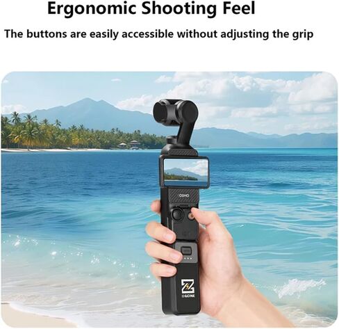 EACHSHOT Osmo Pocket 3/4 Battery Handle, ZGCINE PK-H01S 12.32Wh 3200mAH 3.85V Mini Pocket3/4 Battery Handle Replaced,Fast Charging,Reserved 1/4"Thread,Charge and Stop Anytime in Kuwait
