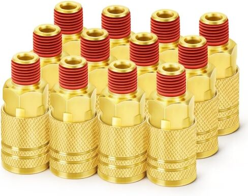 ChillWaves 1/4-Inch Male Industrial Coupler,1/4" NPT Male 4-Ball Quick Connect Air Coupler Air Hose Fittings(12-PACK) in Kuwait