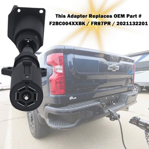 7-Way Vehicle Power Adapter to 7 Blade Connector Cable, Compatible with Furrion RV Observation Camera Replaces F2BC004XXBK in Kuwait