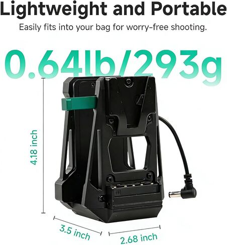 Accsoon V-Mount Battery Plate DC Power Supply for CineView Master 4K, V-Lock Battery Adapter for DSLR Camera, ENG Cameras, Mirrorless Cameras, CineView 2 SDI Wireless Video Transmission System in Kuwait