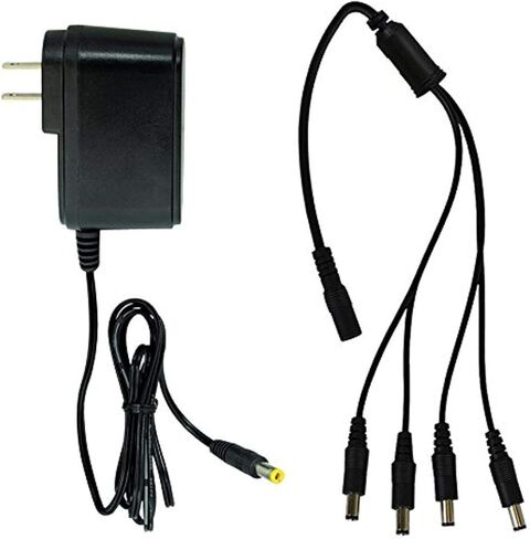 Night Owl Security SPF-CAMP-2A Camera Adapter with 4-Way Power Splitter, Black in Kuwait
