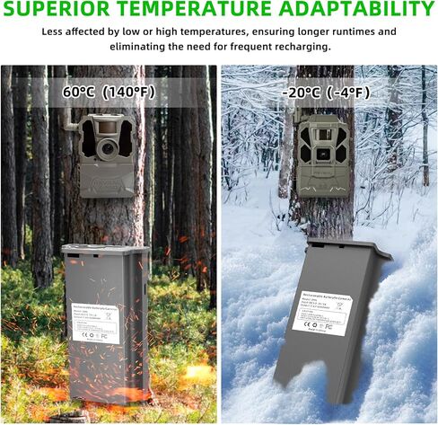 2 Pack Reveal Lipo Lithium Battery Pack for Tactacam Reveal X Gen 3.0, X Gen 2.0, X Pro, X Pro 3.0, X, XB, SK, Ultra Cellular Trail Camera, 6.0Ah Rechargeable Li-Ion Cartridge-Support Solar Charge in Kuwait