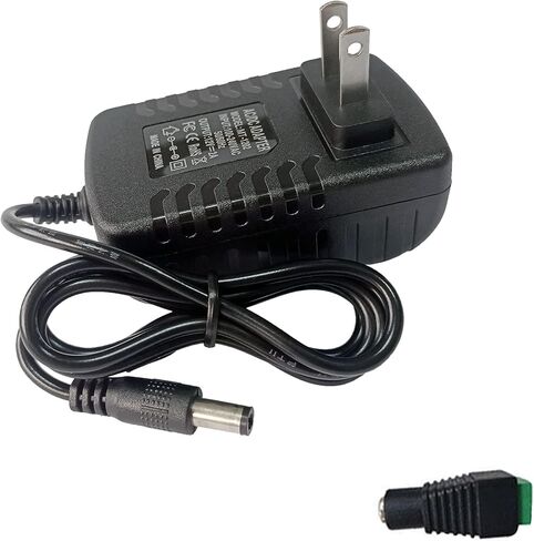 12V 2A Power Supply AC/DC Adapter, DC 12v Power Cord | 100-240V AC to DC 12 Volt Transformer, 5.5mm x 2.5mm DC Plug, For DC 12V LED Strip, Security CCTV Camera in Kuwait