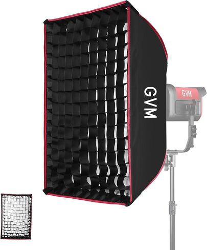GVM Portable Square Softbox 40 * 60cm with Grid Diffuser Fast-Setup Bowens Mount Softbox Compact Photography Lighting Softbox for Photography Shooting Continuous Light Monolight Strobe Flash in Kuwait