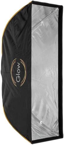 Glow EZ Lock 16x48" Quick Strip Rectangular Bowens Mount Softbox w/External, Internal Diffusers, Deflector Disk, Grid, Soft box Speedring Adapter for Studio Softbox Lighting in Kuwait
