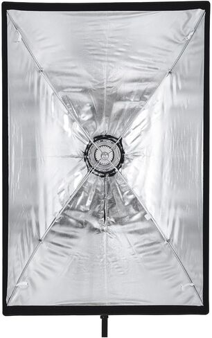 Glow EZ Lock 31x47" Quick Strip Rectangular Bowens Mount Softbox Lighting Kit with External, Internal Diffusers, Deflector Disk and Grid, Folding Softbox for Studio Lighting in Kuwait