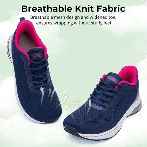 IIV Women Wide Toe Box Arch Support Walking Sneakers Plantar Fasciitis in Kuwait