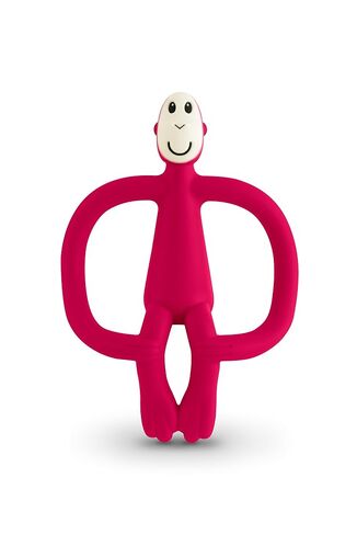 Matchstick Monkey Original Teether & Gel Applicator – Silicone Baby Teether, Easy-to-Grip, BPA-Free, Supports Self-Soothing & Early Brushing, 3 Months+, 4 Inches, Rubine Red in Kuwait