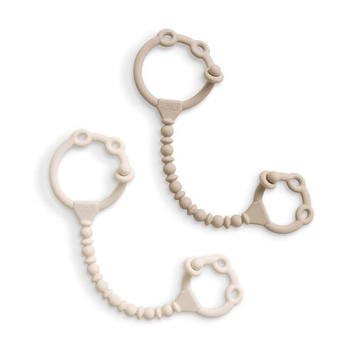 Itzy Ritzy Toy & Snack Cup Straps – Adjustable Straps for Keeping Baby's Toys Nearby – BPA-Free Silicone – Tethers for Strollers, High Chairs & Car Seats – Dishwasher Safe - 2-Pack in Kuwait