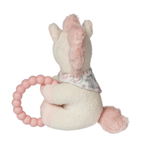 Mary Meyer Soft Baby Rattle with Soothing Teether Ring, 6-Inches, Cream Giddy Up Pony in Kuwait