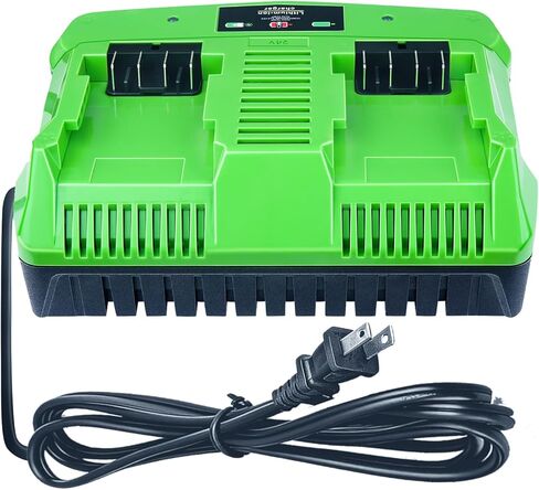 DTK Fast Charging Dual Port Replacement for Greenworks 24V Charger Battery | Fit Lithium-ion CAG817 CAF806 29862 Rapid Ultra Turbo Battery Charger in Kuwait