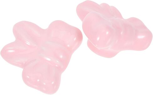 MERRYHAPY 2pcs Bow Shaped Ceramic Knobs for Children's Room Furniture Vintage Style Drawer Pulls Decorative Wardrobe Handles Suitable for Cabinets and Dressers in Kuwait