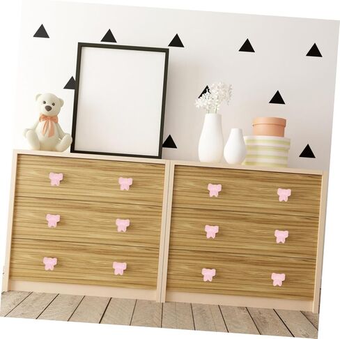 MERRYHAPY 2pcs Bow Shaped Ceramic Knobs for Children's Room Furniture Vintage Style Drawer Pulls Decorative Wardrobe Handles Suitable for Cabinets and Dressers in Kuwait