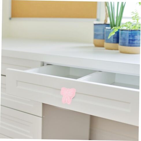 MERRYHAPY 2pcs Bow Shaped Ceramic Knobs for Children's Room Furniture Vintage Style Drawer Pulls Decorative Wardrobe Handles Suitable for Cabinets and Dressers in Kuwait