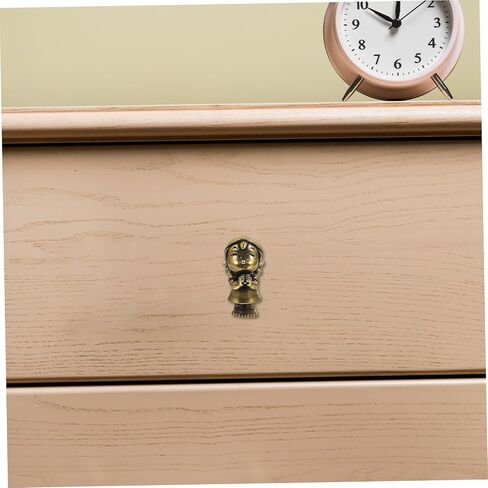 Cute Brass Knob for Boy Girl Rooms Vintage Style Decorative Handle for Dressers Cabinets and Dollhouses Playful Design for Boy Girl's Bedrooms Easy Installation in Kuwait