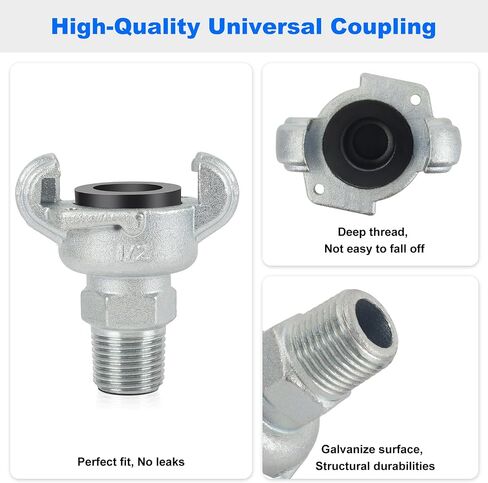1/2 Inch Chicago Air Fitting NPT Iron Air Hose Fitting (Male End) | 2 Lug Universal Coupling 1/2'' Chicago Fitting in Kuwait