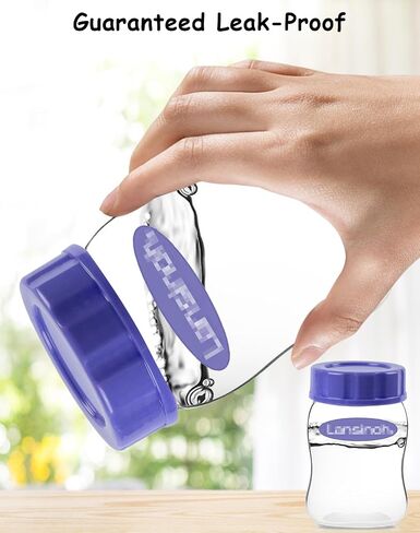 Baby Bottle Caps Compatible with Lansinoh Bottles, Travel and Storage Bottle Lids Replacement, 8 Count, Purple in Kuwait