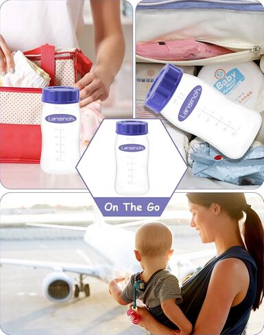 Baby Bottle Caps Compatible with Lansinoh Bottles, Travel and Storage Bottle Lids Replacement, 8 Count, Purple in Kuwait