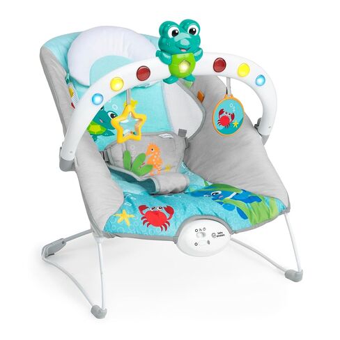 Baby Einstein Ocean Explorers Musical Bouncer Infant Seat, Kick to It Neptune, Unisex, for Ages 0-6 Months up to 20 lbs in Kuwait