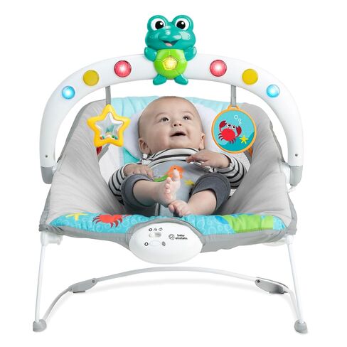 Baby Einstein Ocean Explorers Musical Bouncer Infant Seat, Kick to It Neptune, Unisex, for Ages 0-6 Months up to 20 lbs in Kuwait