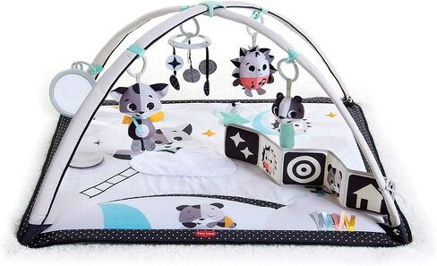 Tiny Love Baby Tummy Time Play Mat, Gymini Deluxe Baby Play Mats for Floor, Magical Tales Black & White Activity Gym in Kuwait