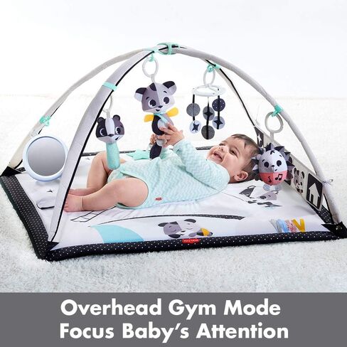Tiny Love Baby Tummy Time Play Mat, Gymini Deluxe Baby Play Mats for Floor, Magical Tales Black & White Activity Gym in Kuwait