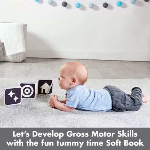 Tiny Love Baby Tummy Time Play Mat, Gymini Deluxe Baby Play Mats for Floor, Magical Tales Black & White Activity Gym in Kuwait