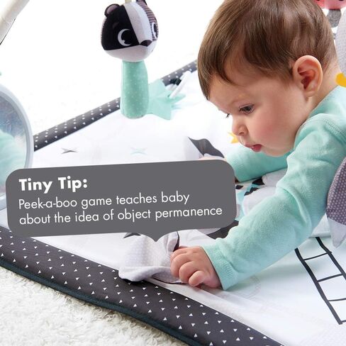 Tiny Love Baby Tummy Time Play Mat, Gymini Deluxe Baby Play Mats for Floor, Magical Tales Black & White Activity Gym in Kuwait