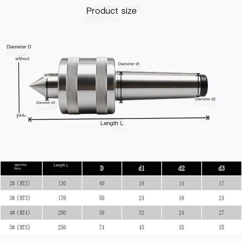 MT1 MT2 MT3 MT4 Live Center Morse Lathe Tool Rotary Tool Milling Taper Work Lathe Tool(MT3) in Kuwait