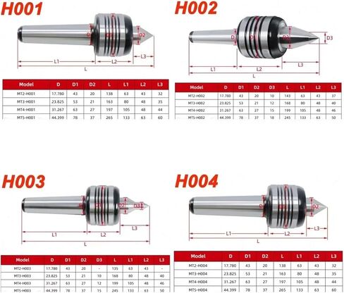 Rotary Movable Top Pin CNC Lathe Top MT2 MT3 MT4 MT5 H004 HOO2 H003(MT5-H004) in Kuwait