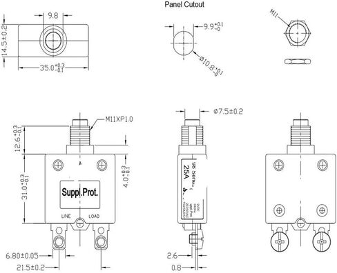 1pc 98 Series 18A Overload overcurrent Protector in Kuwait