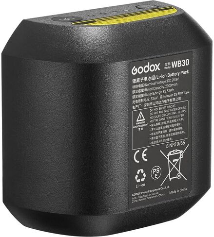 GODOX WB30 Lithium Battery Pack (28.8V/2900mAh) – High-Capacity Replacement Battery AD800Pro & AD600ProII Outdoor Flash Strobes, Supports 300 Full-Power Flashes in Kuwait