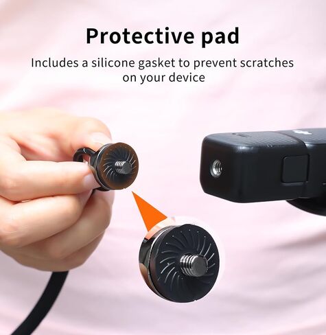 VRIG Crossbody Camera Strap for DJI Osmo Pocket 4 & Pocket 3/Xtra Muse | Adjustable Shoulder/Hand Wrist Straps Lanyard for Photography with a 1/4" Screw for Insta360 X5,DJI OSMO Action 6/5Pro/4/3 in Kuwait