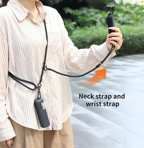 VRIG Crossbody Camera Strap for DJI Osmo Pocket 4 & Pocket 3/Xtra Muse | Adjustable Shoulder/Hand Wrist Straps Lanyard for Photography with a 1/4" Screw for Insta360 X5,DJI OSMO Action 6/5Pro/4/3 in Kuwait