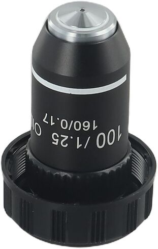 Achromatic Microscope Objective Lens 4X 20X 40X 60X 100X Oil Immersion RMS 20.2mm Thread for Biological Lab Microscope 160mm Tube Length Copper Core(4X) in Kuwait
