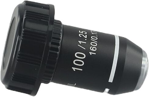 Achromatic Microscope Objective Lens 4X 20X 40X 60X 100X Oil Immersion RMS 20.2mm Thread for Biological Lab Microscope 160mm Tube Length Copper Core(4X) in Kuwait
