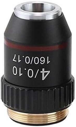 Achromatic Microscope Objective Lens 4X 20X 40X 60X 100X Oil Immersion RMS 20.2mm Thread for Biological Lab Microscope 160mm Tube Length Copper Core(4X) in Kuwait