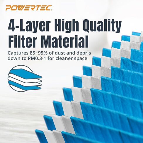 POWERTEC 90304 Cartridge Filters for Shop Vac, 90333, 90350, 9030433 Type U Replacement Filters, Fits Shop-Vac Most 5 Gallon and Above Wet/Dry Vacuum Cleaners, 1PK (75082) in Kuwait